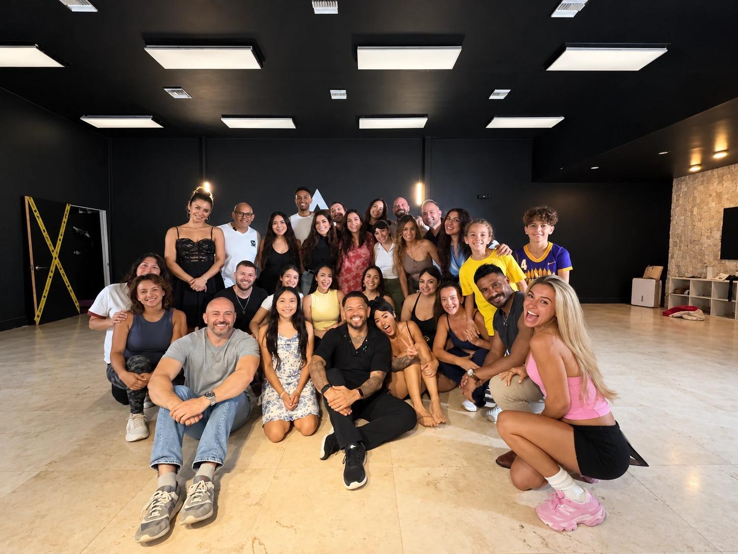 The Movement Experience community gathered together in a Miami studio after a session